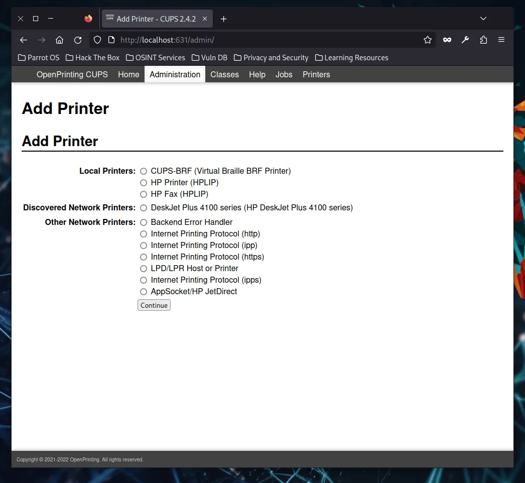 Add new printer
